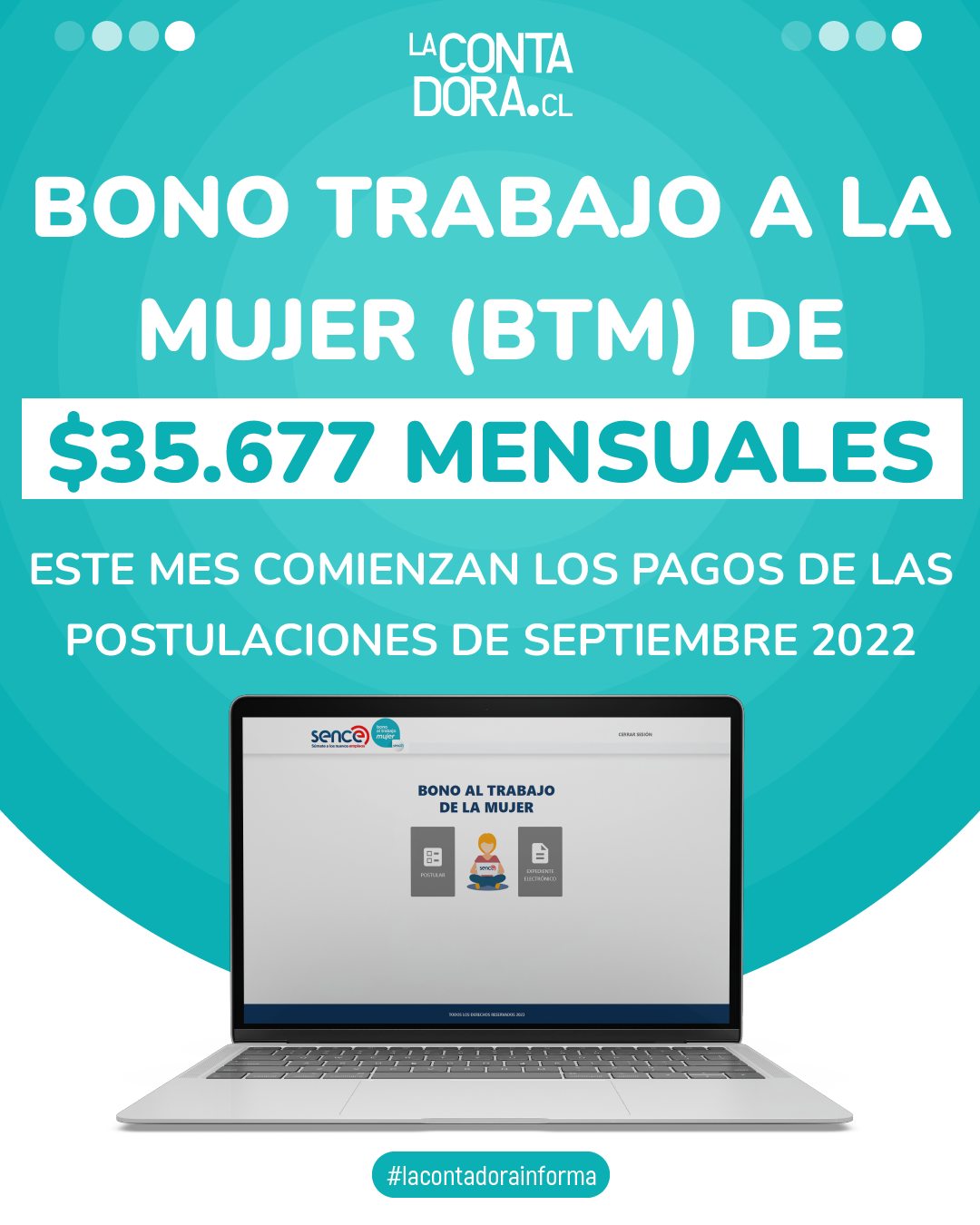 BONO TRABAJO A LA MUJER (BTM) DE $35.677 MENSUALES: ESTE MES COMIENZAN LOS PAGOS DE LAS POSTULACIONES DE SEPTIEMBRE 2022